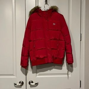 Levi Red Puffer Jacket